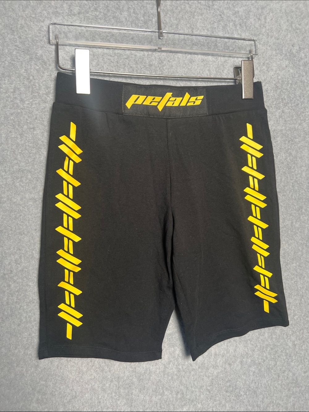 Petals Black and Yellow Biker Shorts Size Small